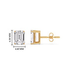 Load image into Gallery viewer, Emerald Cut Diamond Stud Earrings