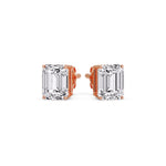 Load image into Gallery viewer, Emerald Cut Diamond Stud Earrings