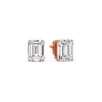 Load image into Gallery viewer, Emerald Cut Diamond Stud Earrings