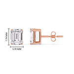 Load image into Gallery viewer, Emerald Cut Diamond Stud Earrings