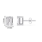 Load image into Gallery viewer, Emerald Cut Diamond Stud Earrings
