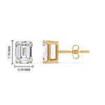 Load image into Gallery viewer, Emerald Cut Diamond Stud Earrings