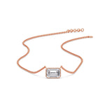 Load image into Gallery viewer, emerald-cut-bezel-horizontal-solitaire-pendant-in-rose-gold-fdpd10538emangle4-0-75ct-nl-rg_ae5b3294-8d0c-48dd-966d-6fd464a18d37