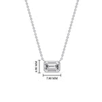 Load image into Gallery viewer, emerald-cut-bezel-horizontal-solitaire-pendant-in-white-gold-fdpd10538emangle1-0-75ct-nl-wg-hw_e033098f-c865-4640-b3c6-3d9081c6c2bb