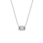Load image into Gallery viewer, emerald-cut-bezel-horizontal-solitaire-pendant-in-white-gold-fdpd10538emangle1-0-75ct-nl-wg_66c75551-24c7-46e0-a087-ccd2ee21a69d
