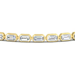 Load image into Gallery viewer, Emerald Cut Bezel Tennis Diamond Bracelet 4.65 Carat