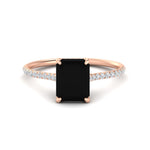 Load image into Gallery viewer, emerald-cut-black-onyx-under-halo-wedding-ring-with-diamond-in-rose-gold-FD9788EMRGBLACK-NL-RG.jpg