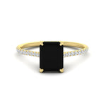Load image into Gallery viewer, emerald-cut-black-onyx-under-halo-wedding-ring-with-diamond-in-yellow-gold-FD9788EMRGBLACK-NL-YG.jpg