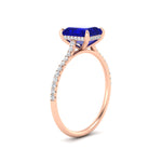 Load image into Gallery viewer, emerald-cut-blue-sapphire-under-halo-wedding-ring-with-diamond-in-rose-gold-FD9788EMRGSABL-NL-RG.jpg
