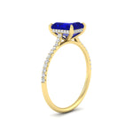 Load image into Gallery viewer, emerald-cut-blue-sapphire-under-halo-wedding-ring-with-diamond-in-yellow-gold-FD9788EMRGSABL-NL-YG.jpg