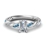 Load image into Gallery viewer, emerald-cut-blue-topaz-twisted-vine-engagement-ring-in-white-gold-FD9127EMRGICBLTO-NL-WG