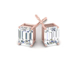 Load image into Gallery viewer, Emerald Cut Diamond Stud Earrings