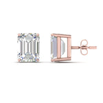 Load image into Gallery viewer, Emerald Cut Diamond Stud Earrings