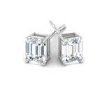 Load image into Gallery viewer, Emerald Cut Diamond Stud Earrings