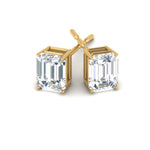 Load image into Gallery viewer, Emerald Cut Diamond Stud Earrings