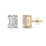 Load image into Gallery viewer, Emerald Cut Diamond Stud Earrings
