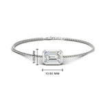 Load image into Gallery viewer, 3 Carat Bezel Set Lab Emerald Chain Bracelet