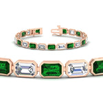 Load image into Gallery viewer, Emerald Cut Diamond Bezel Tennis Bracelet 10.50 Carat