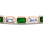 Load image into Gallery viewer, Emerald Cut Diamond Bezel Tennis Bracelet 10.50 Carat