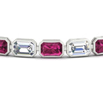 Load image into Gallery viewer, Emerald Cut Diamond Bezel Tennis Bracelet 10.50 Carat