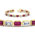 Load image into Gallery viewer, Emerald Cut Diamond Bezel Tennis Bracelet 10.50 Carat