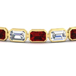 Load image into Gallery viewer, Emerald Cut Diamond Bezel Tennis Bracelet 10.50 Carat