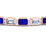 Load image into Gallery viewer, Emerald Cut Diamond Bezel Tennis Bracelet 10.50 Carat