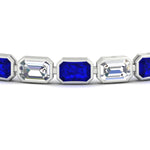 Load image into Gallery viewer, Emerald Cut Diamond Bezel Tennis Bracelet 10.50 Carat