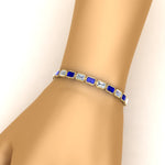 Load image into Gallery viewer, Emerald Cut Diamond Bezel Tennis Bracelet 10.50 Carat