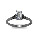 Load image into Gallery viewer, emerald-cut-diamond-celtic-solitaire-ring-in-black-gold-FD8541EMRANGLE5-NL-BG?v=1758624140