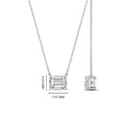 Load image into Gallery viewer, Emerald Cut East West Solitaire Pendant