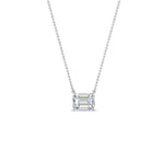 Load image into Gallery viewer, Emerald Cut East West Solitaire Pendant