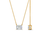 Load image into Gallery viewer, Emerald Cut East West Solitaire Pendant