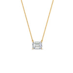 Load image into Gallery viewer, Emerald Cut East West Solitaire Pendant