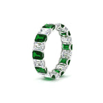 Load image into Gallery viewer, Emerald Cut Diamond Eternity Band 4 Carat