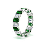 Load image into Gallery viewer, Emerald Cut Diamond Eternity Band 5 Carat
