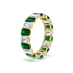 Load image into Gallery viewer, Emerald Cut Diamond Eternity Band 5 Carat
