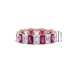 Load image into Gallery viewer, Emerald Cut Diamond Eternity Band 5 Carat