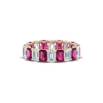 Load image into Gallery viewer, Emerald Cut Diamond Eternity Band 5 Carat