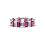 Load image into Gallery viewer, Emerald Cut Diamond Eternity Band 5 Carat