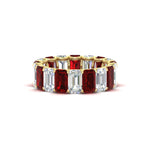 Load image into Gallery viewer, Emerald Cut Diamond Eternity Band 7 Carat