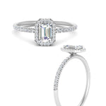 Load image into Gallery viewer, emerald-cut-diamond-halo-petite-engagement-ring-in-white-gold-FD8523EMRANGLE3-NL-WG