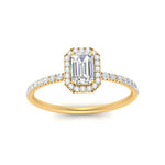 Load image into Gallery viewer, emerald-cut-diamond-halo-petite-engagement-ring-in-yellow-gold-FD8523EMRANGLE3-NL-YG