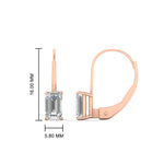 Load image into Gallery viewer, emerald-cut-diamond-leverback-3-ct.-solitaire-earrings-in-rose-gold-FDEAR-9225EM-3.00 CT-NL-RG