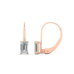 Load image into Gallery viewer, emerald-cut-diamond-leverback-3-ct.-solitaire-earrings-in-rose-gold-FDEAR-9225EM-3.00 CT-NL-RG