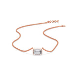 Load image into Gallery viewer, emerald-cut-diamond-necklace-with-bezel-setting-in-rose-gold-fdpd10538emangle4-0-50ct-nl-rg