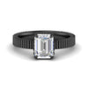 Load image into Gallery viewer, emerald-cut-diamond-solitaire-ring-with-ribbed-band-detail-in-black-gold-fdenr11663emsleep-nl-bg