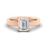 Load image into Gallery viewer, emerald-cut-diamond-solitaire-ring-with-ribbed-band-detail-in-rose-gold-fdenr11663emsleep-nl-rg