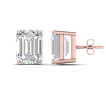 Load image into Gallery viewer, Emerald Cut Diamond Stud Earrings