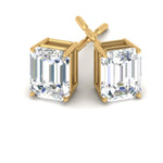 Load image into Gallery viewer, Emerald Cut Diamond Stud Earrings
